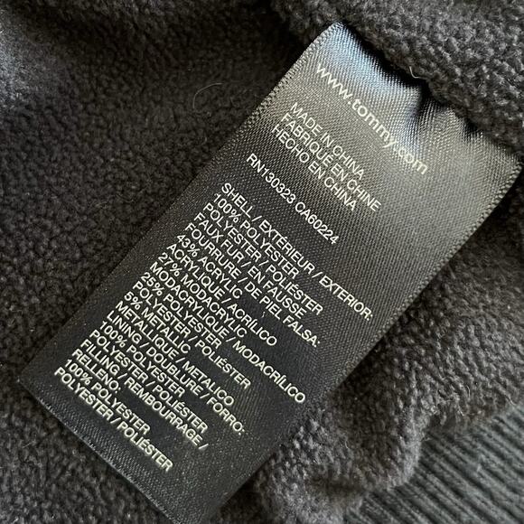 Unisex Kids Tommy Hilfiger Puffer Coat Winter Jacket Heart Logo 7 Blue Red White - Picture 6 of 7